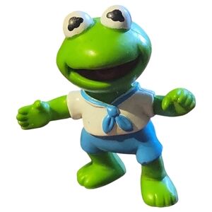 Vtg 1986 McDonald's Happy Meal Toy Kermit Frog Muppets Figurine Sailor Skate